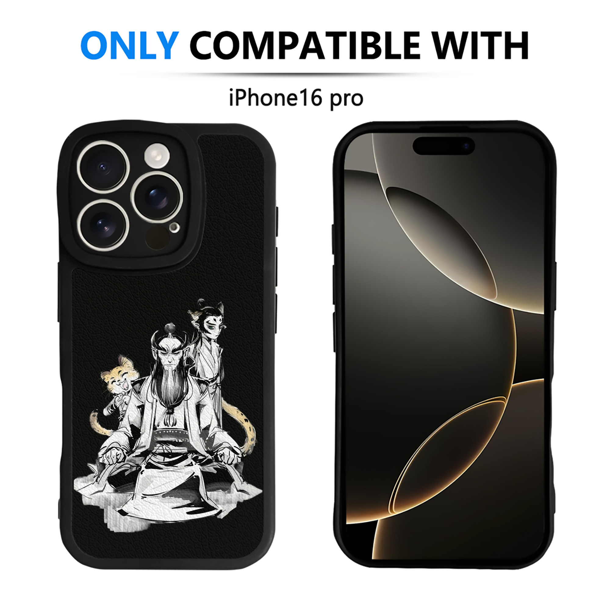（画像用） Ne Zha 2 ナタ 魔童の大暴れ 【iPhone 16シリーズ対応】シリコンスマホケース（レザー調） 材質：シリコン